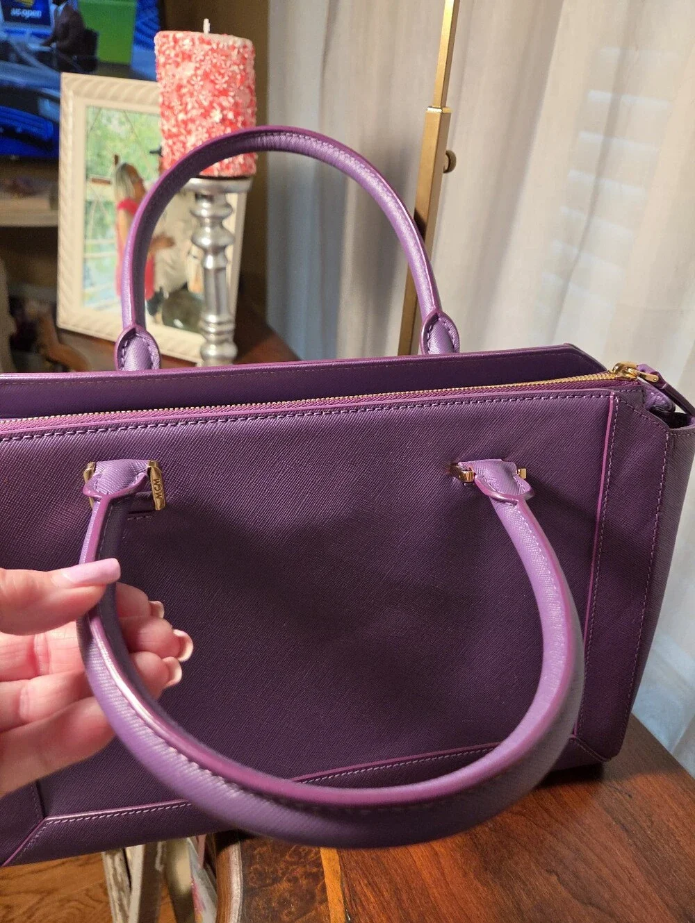 MCM Saffiano Nuovo Leather Satchel Designer Handbag
